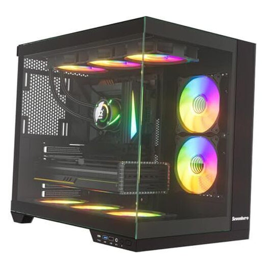 H602 Gaming ATX PC Case, Mid-Tower Computer Case with Dual-Chamber Black